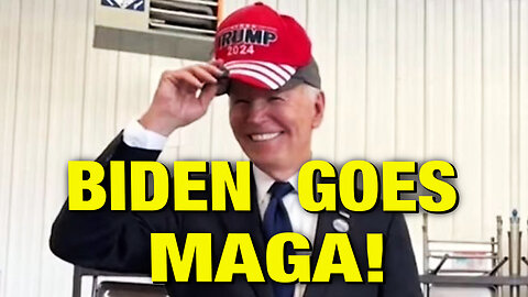 Biden Puts On Trump MAGA Hat!