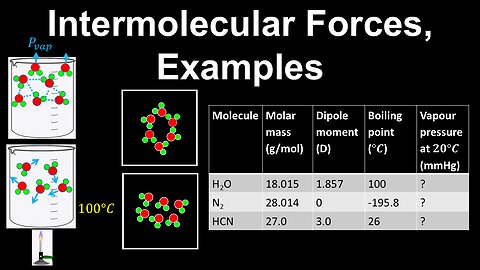 Intermolecular Forces, Vapour Pressure, Boiling Point, Examples - AP Chemistry