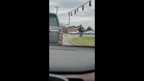 Dancing trucker holding toilet paper is just what we need right now