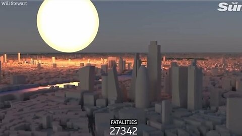 Chilling Simulation Showing London Nuked Shared by a Russian TV channel.