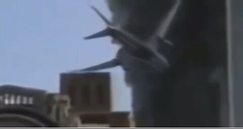 NEWS MEDIA REPEATING HOAX: 9/11 - Plane Wing behind the Building Hoax. Repeated Endlessly.