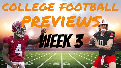 College Football Previews: Week 3 - Alabama vs Wisconsin