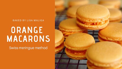 Orange Macarons Recipe & Video Tutorial