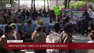 Protesters take to the streets in Detroit