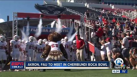 Akron, Florida Atlantic named to Cheribundi Tart Cherry Boca Raton Bowl