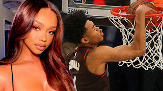 Anfernee Simons’ Smokin' Hot Girlfriend Goes SUPER Viral After He Won Slam Dunk Contest