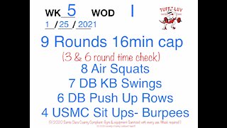 WOD 1/25/2021 Tuff Luv CrossFit