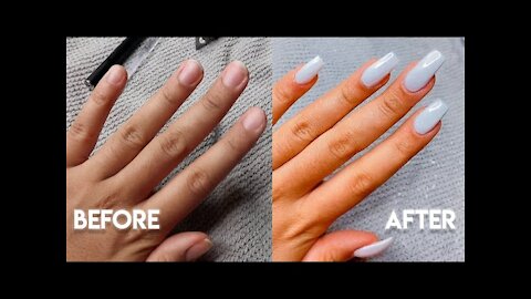 Super Easy Polygel Nail Set With Tips - Diy Quarantine Life