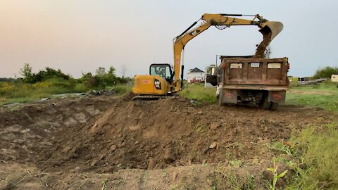 Pond excavation