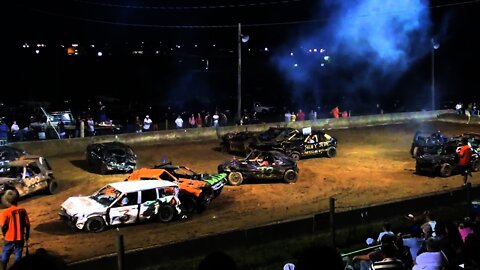 Relay For Life Boyle county Danville, KY Mini car demo derby 8-21-10 Feature pt 4