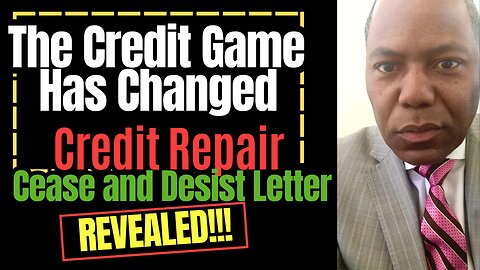 Credit Repair - Cease and Desist Letter