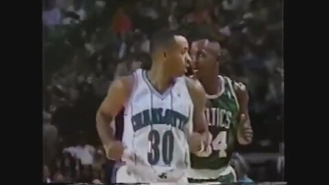 Dell Curry 22 Points 4 Ast 3 Stl Vs. Celtics, 1991-92.