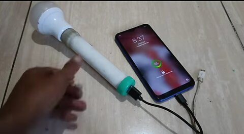 How to make chargeable lamp 🛋️ Charging with mobile