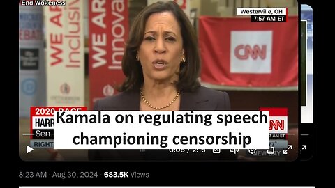 Kamala wants to regulate speech, remove social media accounts she doesn’t like