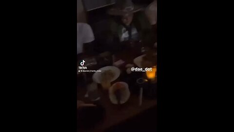 Dae Dot eating dinner in Beverly Hills