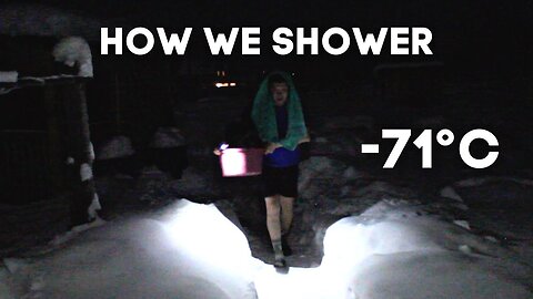 How Do We Shower at -71°C (-95°F) | Yakut village, Siberia