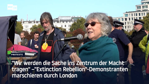 "Extinction Rebellion"-Demonstranten marschieren durch London