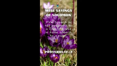 Proverbs 17:7 | NRSV Bible | Wise Sayings of Solomon