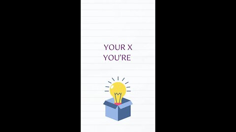 Qual a diferença entre YOUR X YOU’RE? #shortsvideo