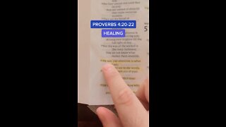 🙏 Christian Bible Verse | Proverbs 4:20-22 | Talks about Healing