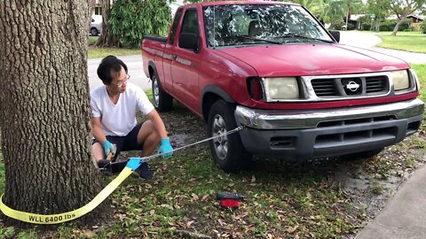 Nissan Frontier bumper-fender repair.