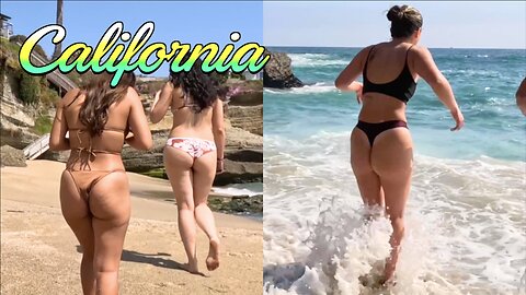 Bikini Girls at the Beach 🌴 4K California Walking Tour