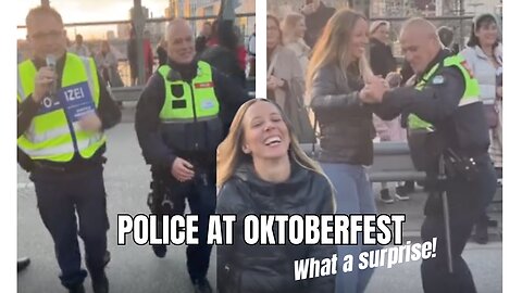 POLICE OFFICER approaches woman during Oktoberfest and what happens next is a huge surprise