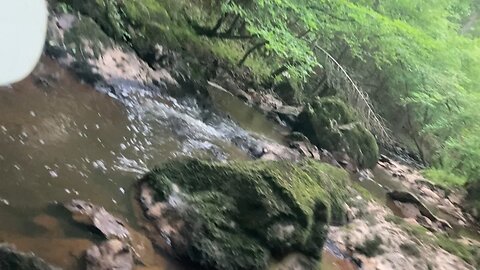 Exploring Little Buffalo Creek in my DIY Packraft