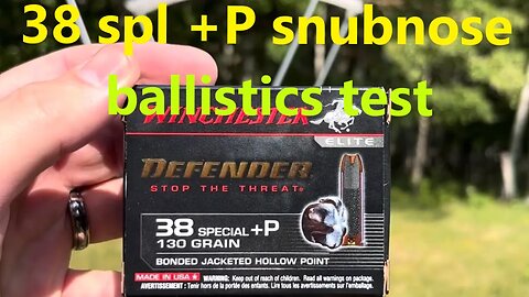 The Goldilocks Cartridge? Winchester Defender 130 grain 38 Special +P snub nose revolver ballistics