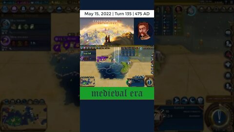 #oneturnadaychallenge #civ6 – Turn 135 - SO MANY BARBARIANS! #shorts