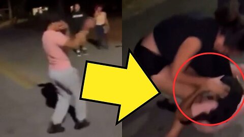 Instant Karma: Woman Pepper Sprays Herself Before a Fight