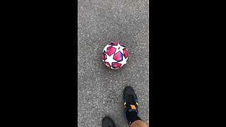 Trying to play some soccer.