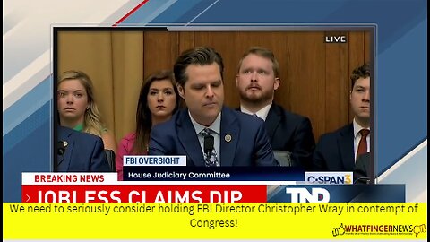 We need to seriously consider holding FBI Director Christopher Wray in contempt of Congress!