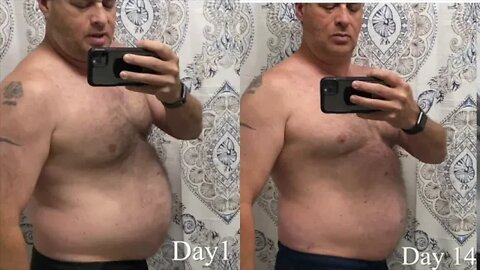 No sugar for a year... day 14 - side by side pics transformation