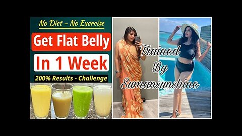 Get Flat Belly/Stomach In 1 Week - No Diet/No Exercise | 5 Smoothie Recipes - Lose Belly Fat Fast