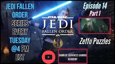 StarWars Jedi Fallen Order Series Ep 14 - part 1 - Zeffo Puzzles