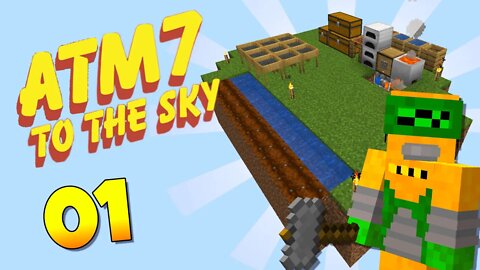 A NEW Minecraft Modded Skyblock Beginning | All The Mods 7 To The Sky Episode #1