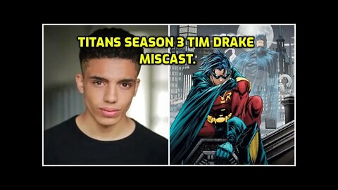 TITANS SEASON 3 TIM DRAKE ROBIN - MISCAST OF AN IMPORTANT DC COMICS CHARACTER - NINJA KNIGHT