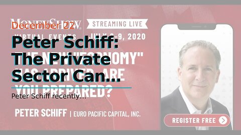 Peter Schiff: The Private Sector Can Lead Us Back to a Gold Standard