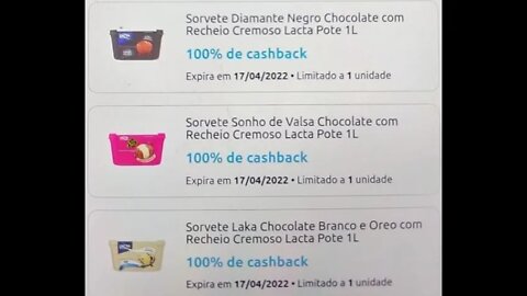 Sorvetes Lacta 1L com 100% de Cashback! #Shorts