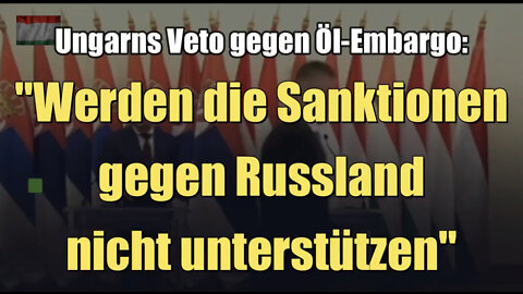 "Werden die Sanktionen gegen Russland nicht unterstützen" – Ungarns Veto gegen Öl-Embargo