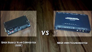 Retro Gaming: OSSC vs xRGB Mini Framemeister Component and SCART upscaler comparison - 720p 1080p