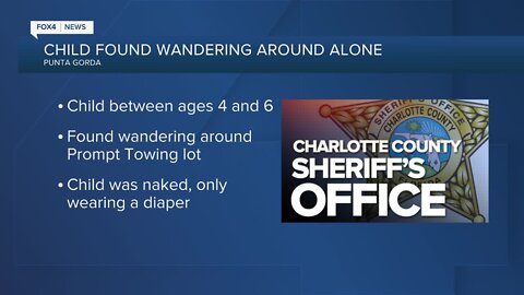 Child found wandering alone