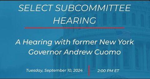 A Hearing with former New York Governor Andrew Cuomo