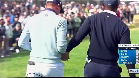 Tiger Woods Hands Opponent Something Hilarious After Outdriving Him