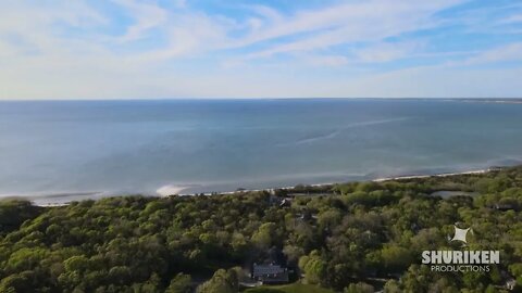 4k Aerials of former Seacamps [First Light Beach] - Brewster, MA