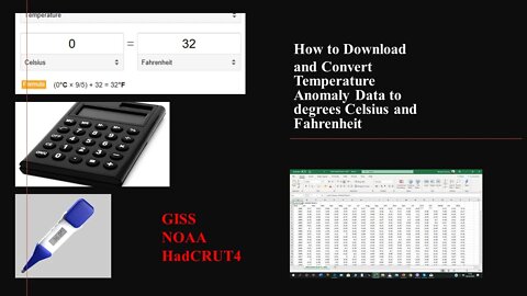 How to Load and Convert Climate Change Anomaly Data to Celsius and Fahrenheit (GISS NOAA HadCRUT4)