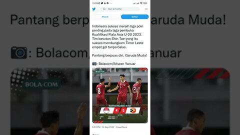 indonesia vs timor leste kualifikasi piala asia u20 2023