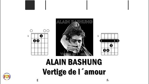 ALAIN BASHUNG Vertige de l´amour - (Chords & Lyrics like a Karaoke) HD