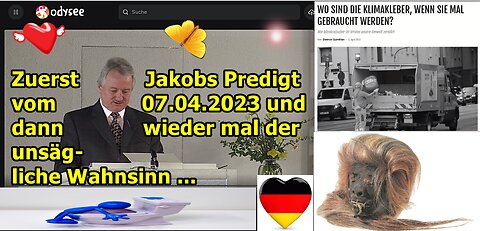 Erst die Kür, Jakobs Karfreitagpredigt vom 07.04.2023 und dann wieder der gewohnte Wahnsinn ...